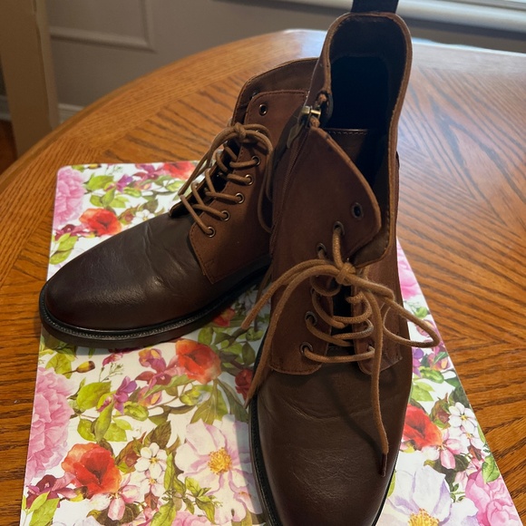 Minelli Leather Lace Up Boots - Picture 5 of 10